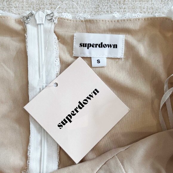 superdown White Sequin Tiff Mini Dress size Small - Picture 9 of 10